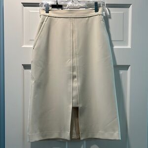 St. John Cream A-Line Skirt